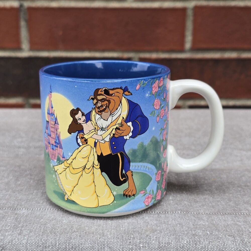 Disney Exclusive Coffee Mug Vintage Movie Beauty And The Beast Ballroom Dance